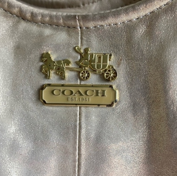 Coach Metallic Gold Shoulder Bag - Picture 2 of 11